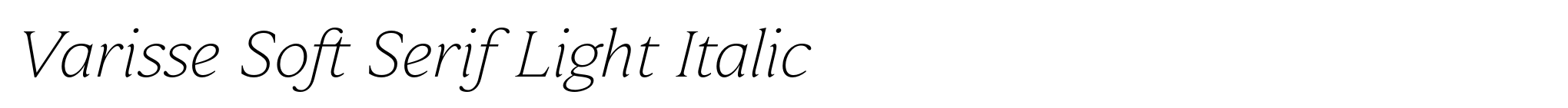 Varisse Soft Serif Light Italic image